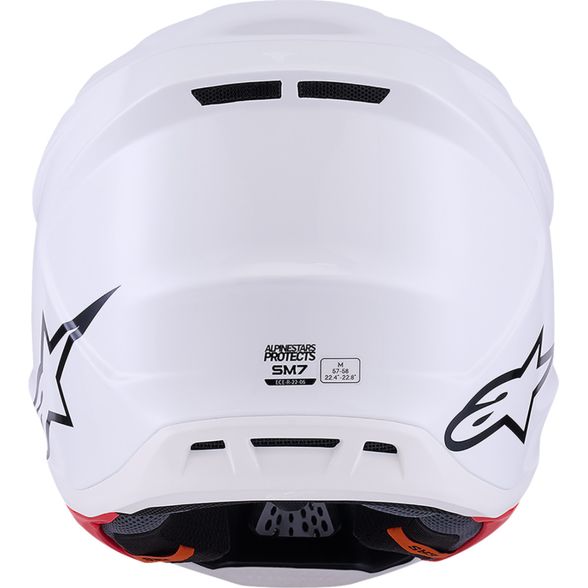 Alpinestars #8301426-2180-XL - SM7 Helmet - Solid - Gloss White - XL