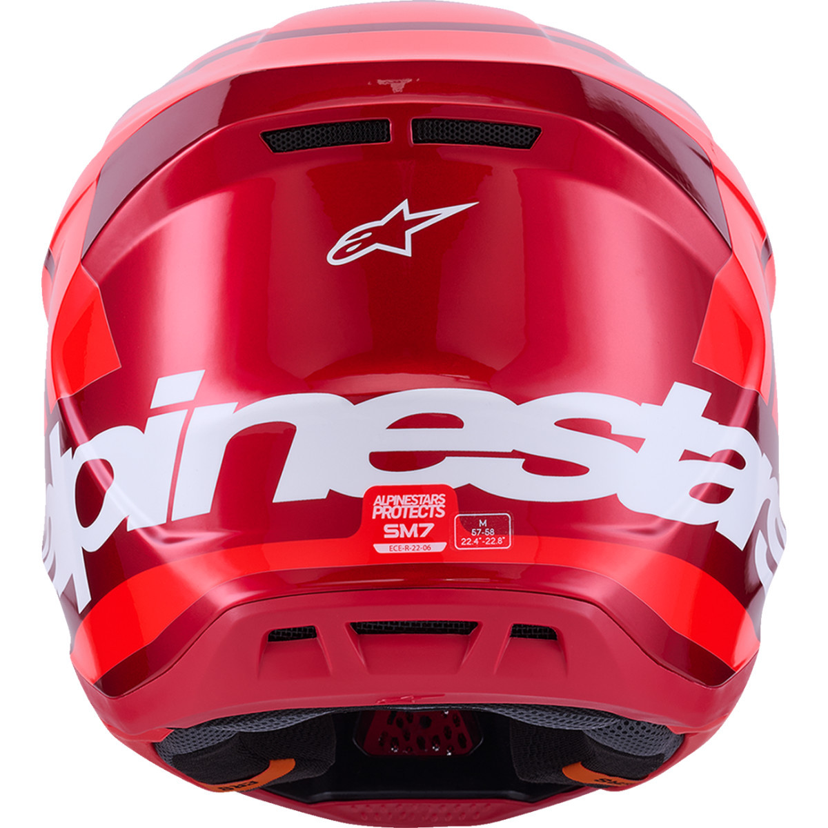 Alpinestars #8301826-3127-XS - SM7 Helmet - Core - Gloss Red - XS