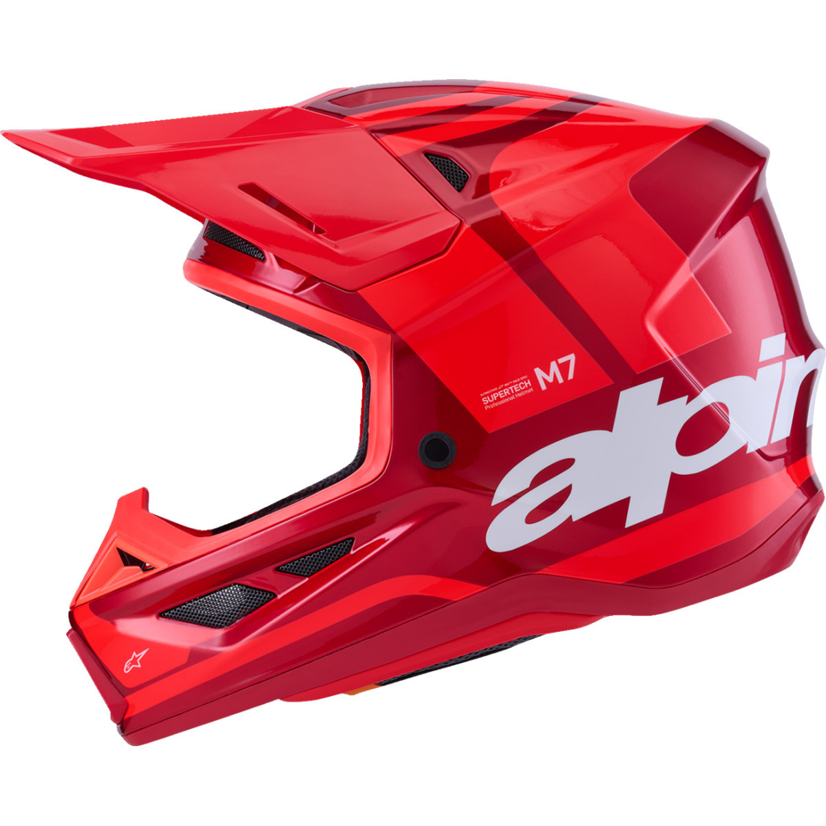 Alpinestars #8301826-3127-L - SM7 Helmet - Core - Gloss Red - Large