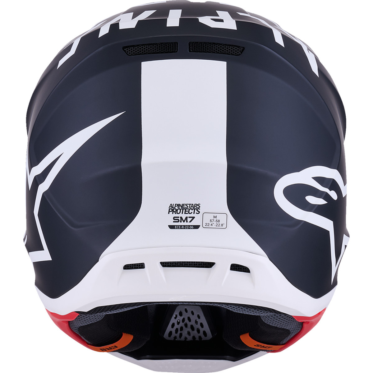 Alpinestars #8302226-1121-XS - SM7 Helmet - Dasher - Matte Black/White - XS