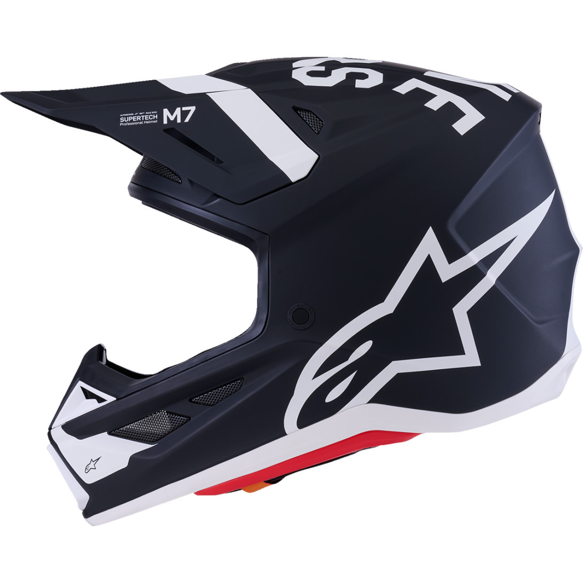 Alpinestars #8302226-1121-M - SM7 Helmet - Dasher - Matte Black/White - Medium