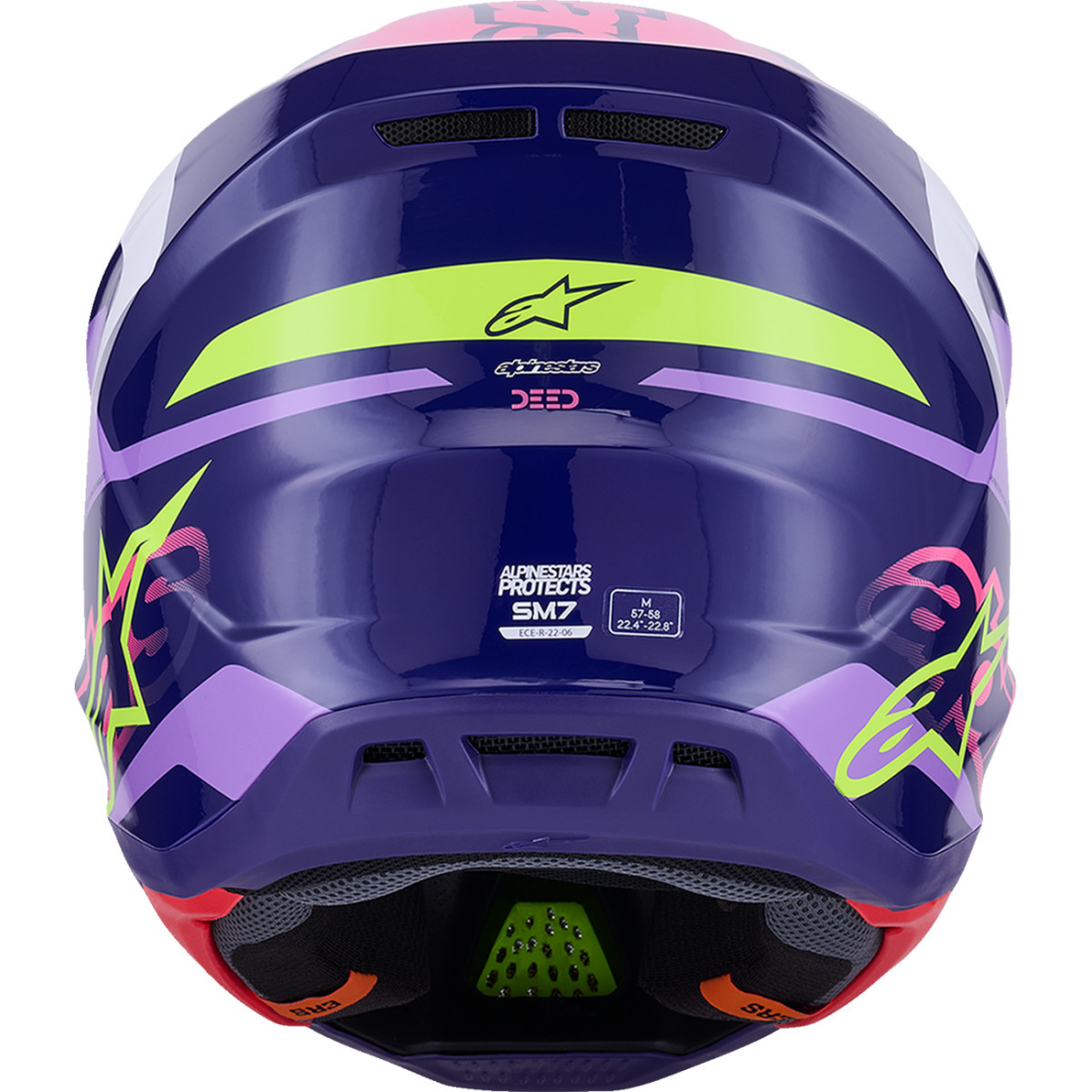 Alpinestars #8302426-3142-M - SM7 Helmet - Deed - Gloss Purple/Pink - Medium