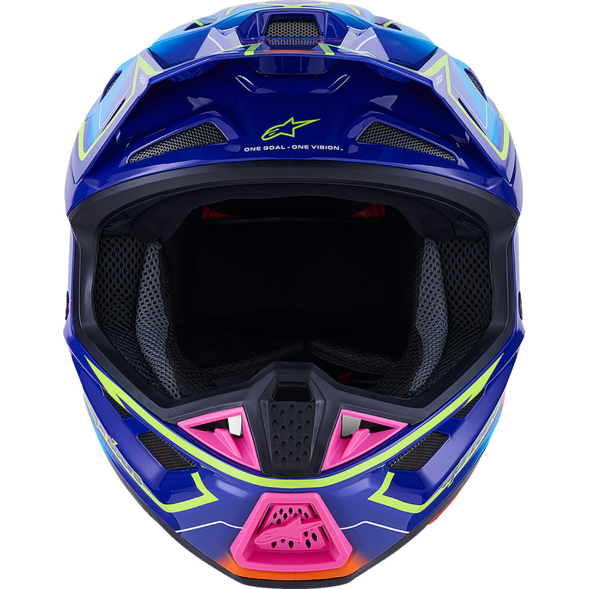 Alpinestars #8302626-7254-S - SM7 Helmet - Cast - Gloss/Blue/Pink/Yellow Fluo - Small