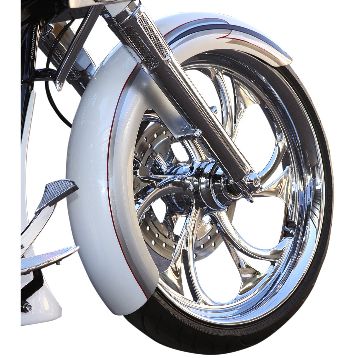 Paul Yaffe Bagger Nation #PYO:THICKY23-13E-S - Thicky Front Fender - 23" Wheel - With Satin Spacers