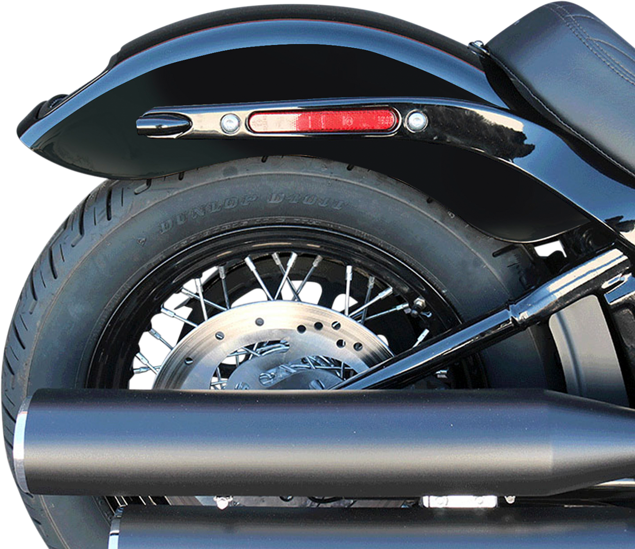 Fender and Frenched-In LED License Plate Kit - Gloss Black Frame - FXBB