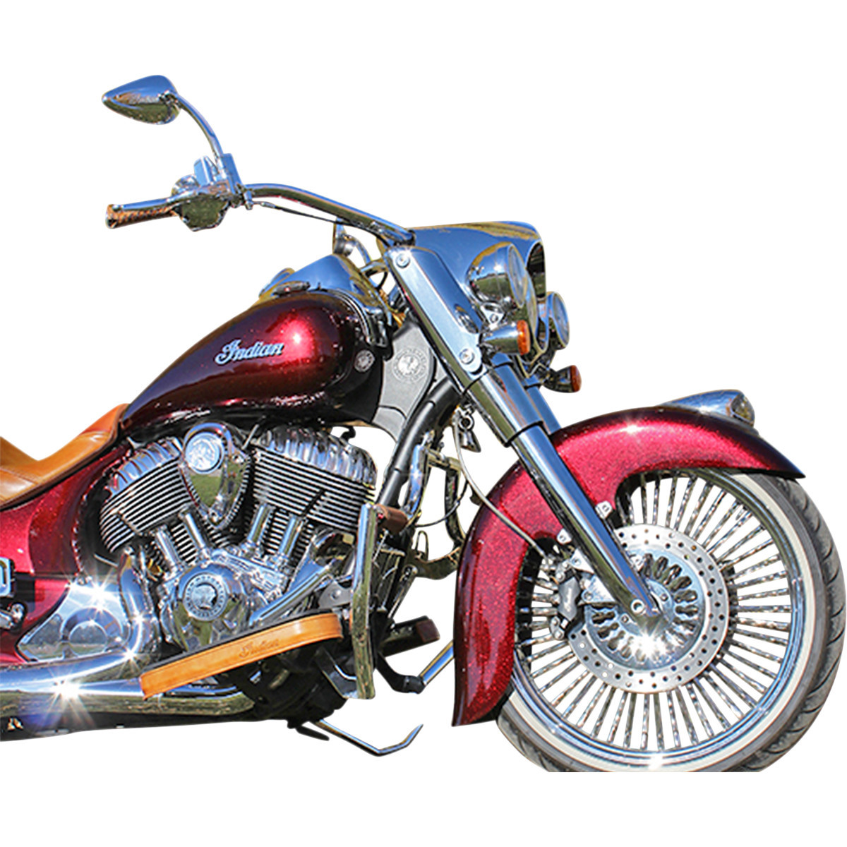 Klock Werks #KWF-04-0400 - Klassic Front Fender - Black - 16"-19" - Indian Roadmaster/Chief