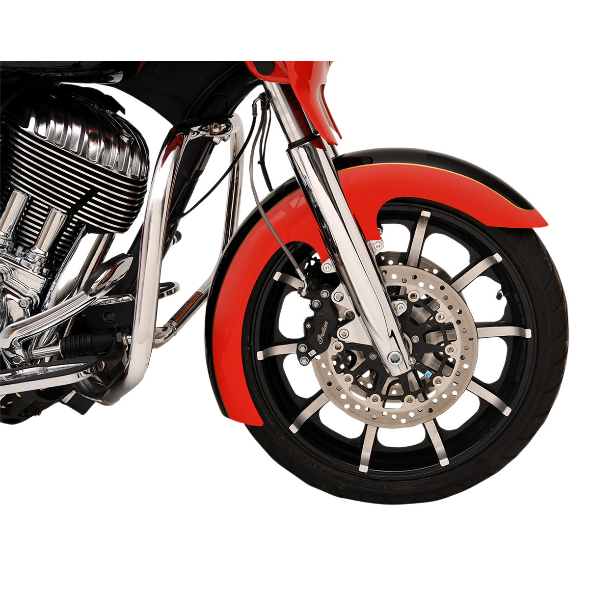 Klock Werks #KWF-04-0460 - Slicer Front Fender - 16"-19" - Indian '14-'25