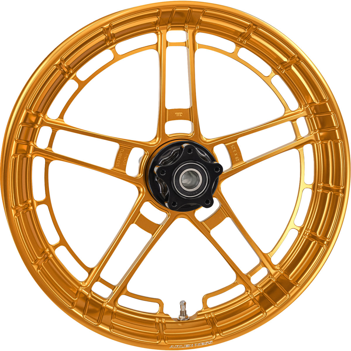 Arlen Ness #330-051 - Rim - Flatline - Front - Gold - 19x3.25