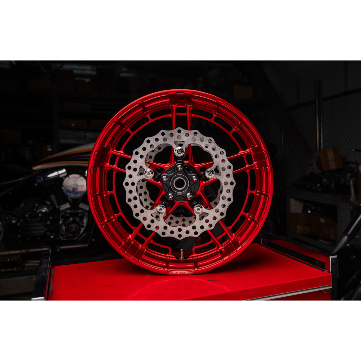 Arlen Ness #330-055 - Rim - Flatline - Front - Red - 19x3.25