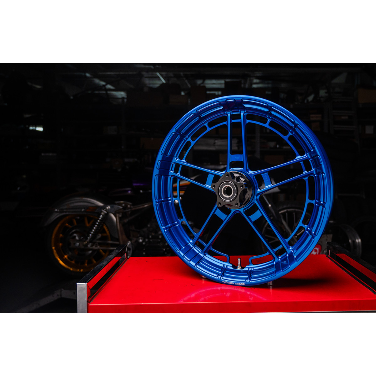 Arlen Ness #330-046 - Rim - Flatline - Rear - Blue - 18x5.5