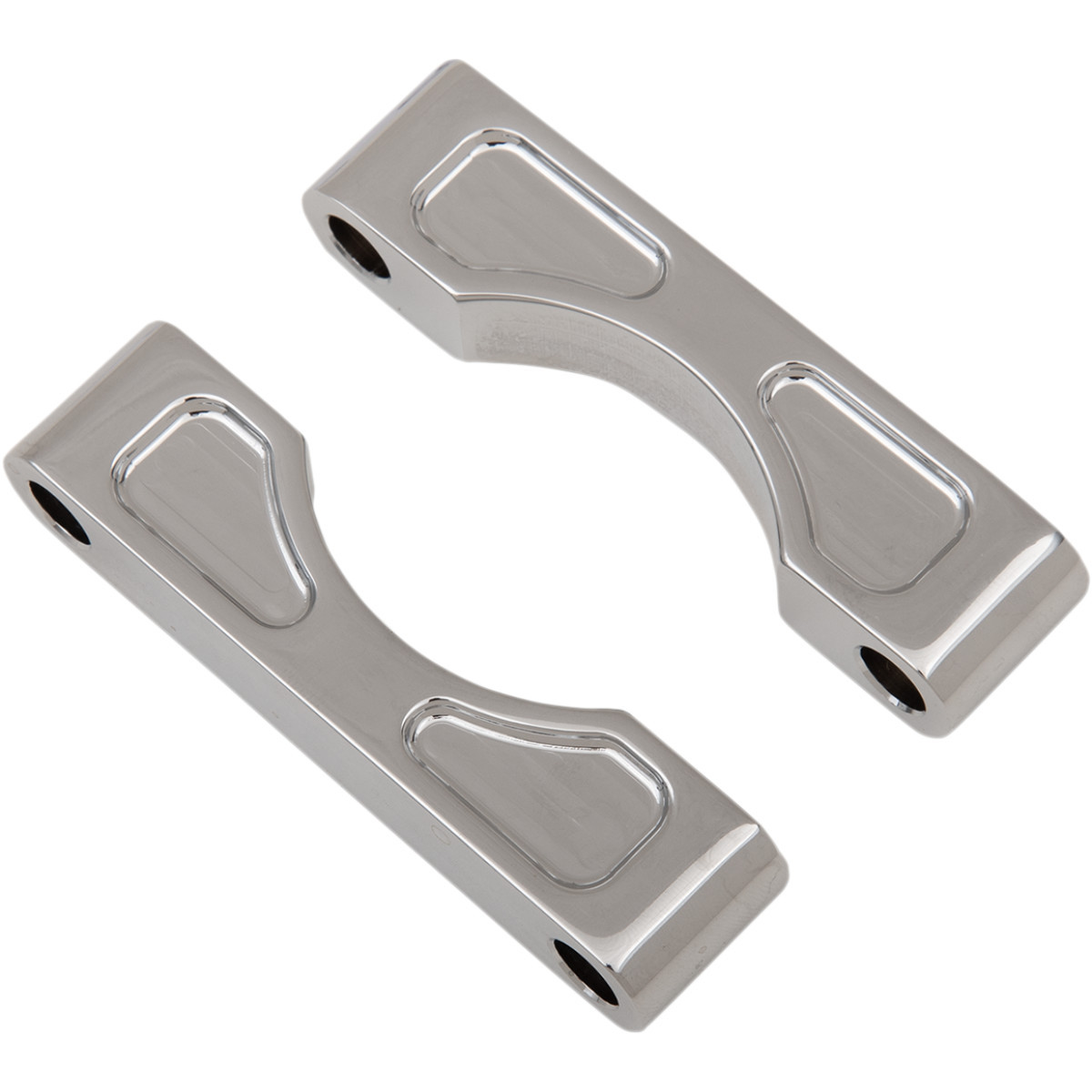 Klock Werks #KWFS-01-0103-C - Hugger Front Fender Mounting Blocks - For 16"/17"/18"/19" Wheels - Chrome
