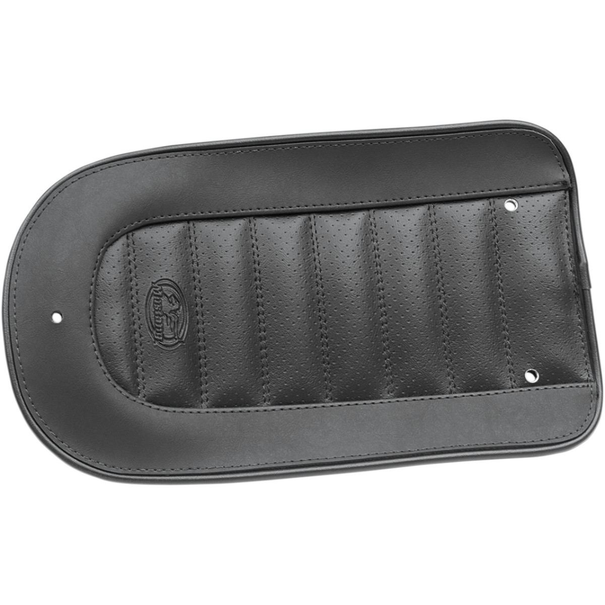 Mustang #78190 - Fender Bib - Tuck and Roll - Black - HD Softail