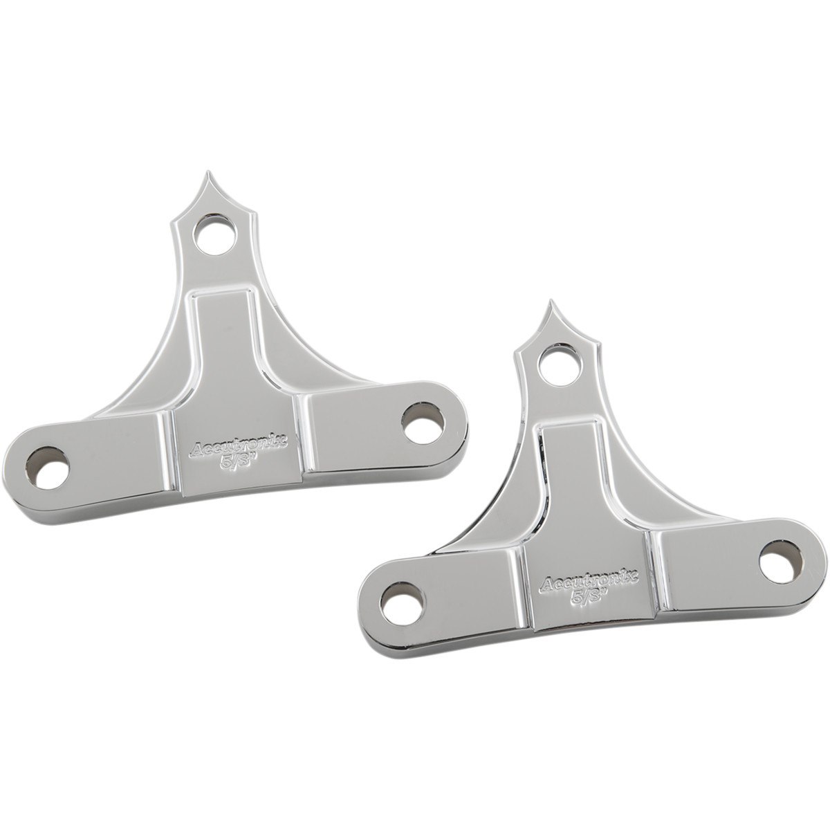 Accutronix #TFS49-NF5/8C - Hot Legs/Bagger Legs Fender Spacers - Chrome - 0.625" Spacer - For 6" Width Fender