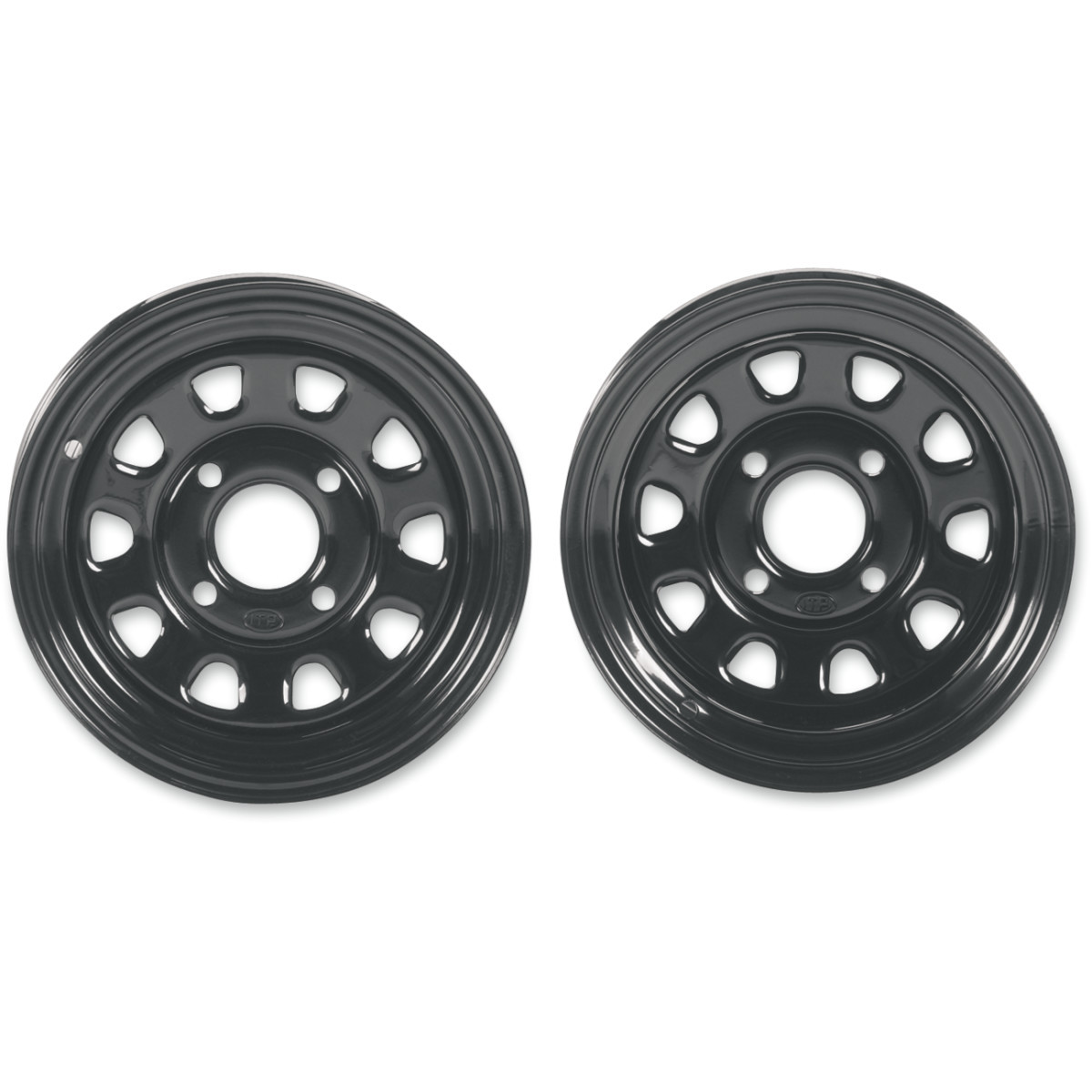 ITP #1422319014B - Delta Steel Wheel - Front/Rear - Black - 14x7 - 4/137 - 4+3