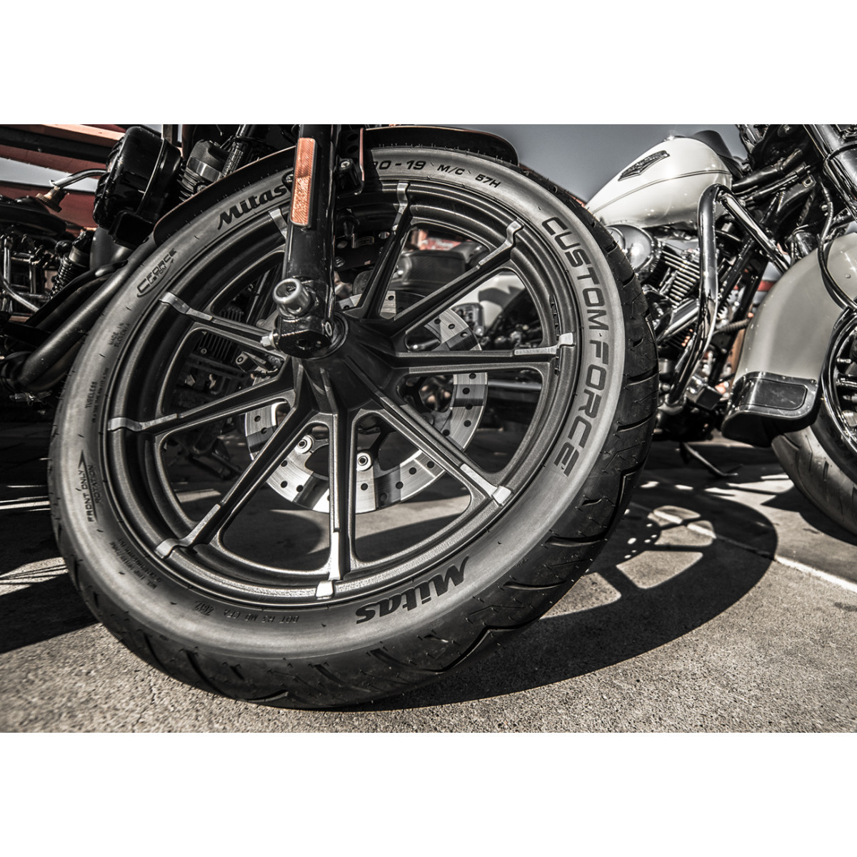 Mitas #70000031 - Tire - Custom Force - Front - 130/90-16 | MT90-16 - 67H