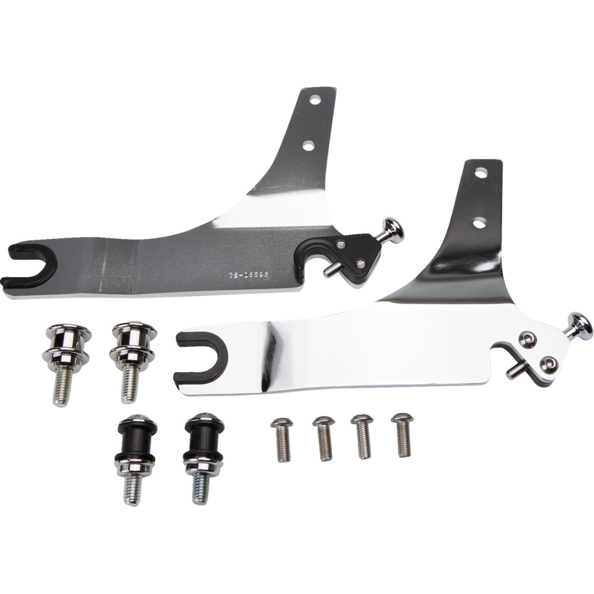 Cobra #602-2009 - Backrest Kit - 14" - Chrome - FXLR