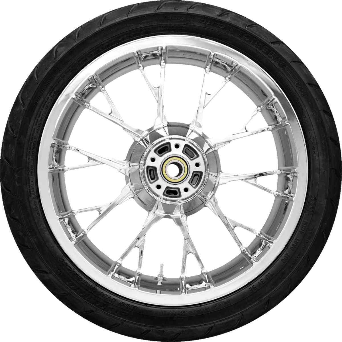 Coastal Moto #PKG-MAR185CH-24ABST - Marlin Rear Wheel - Chrome (18") | Dunlop AE Tire (180/55B18))