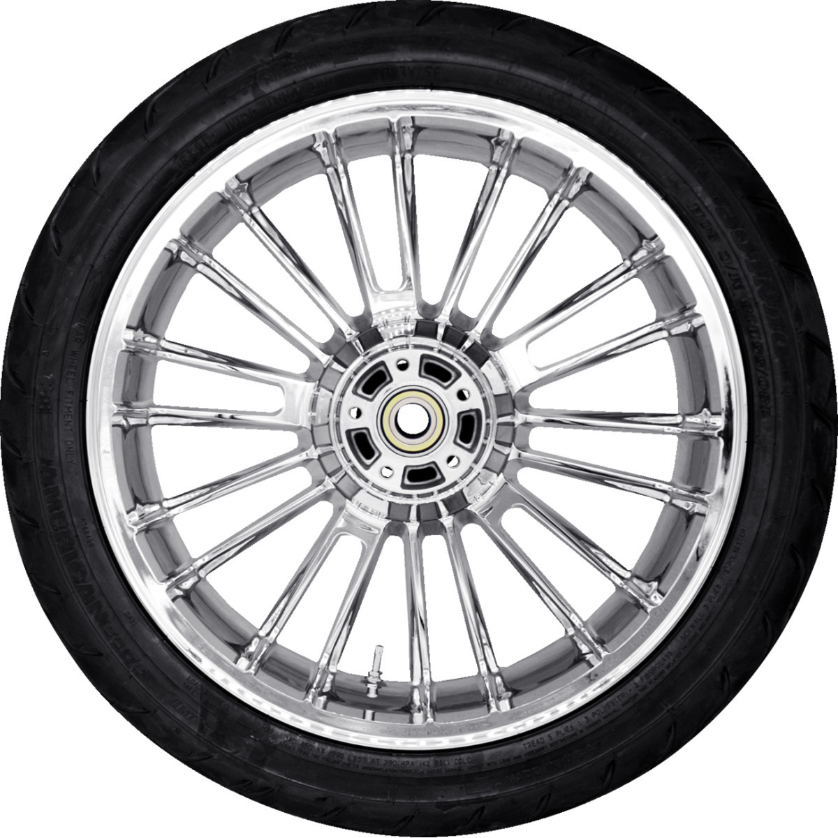 Coastal Moto #PKG-ATL185CH-24ABST - Atlantic Rear Wheel - Chrome (18") | Dunlop AE Tire (180/55B18))