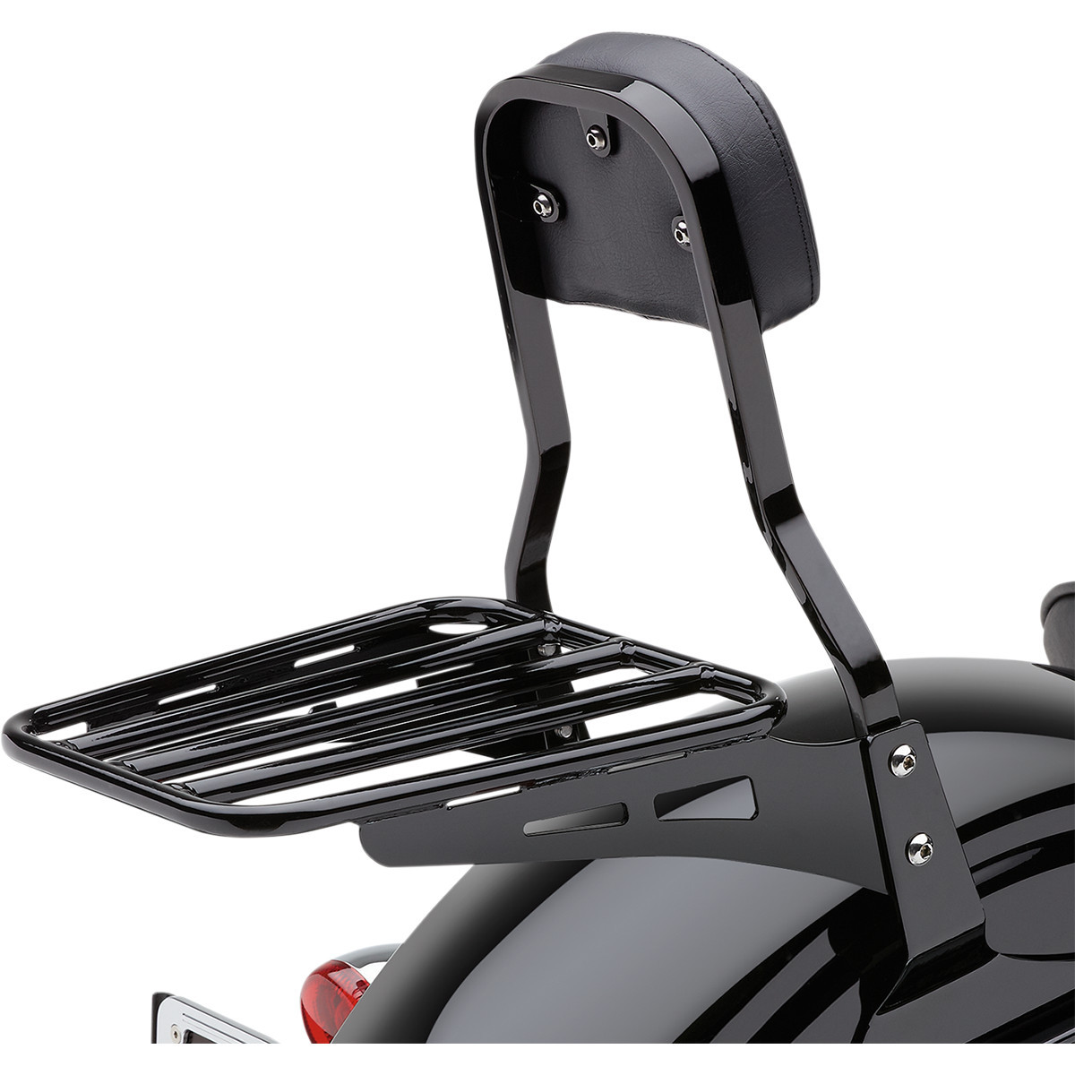 Cobra #02-3500B - Sissy Bar Luggage Rack - Black - Tubular