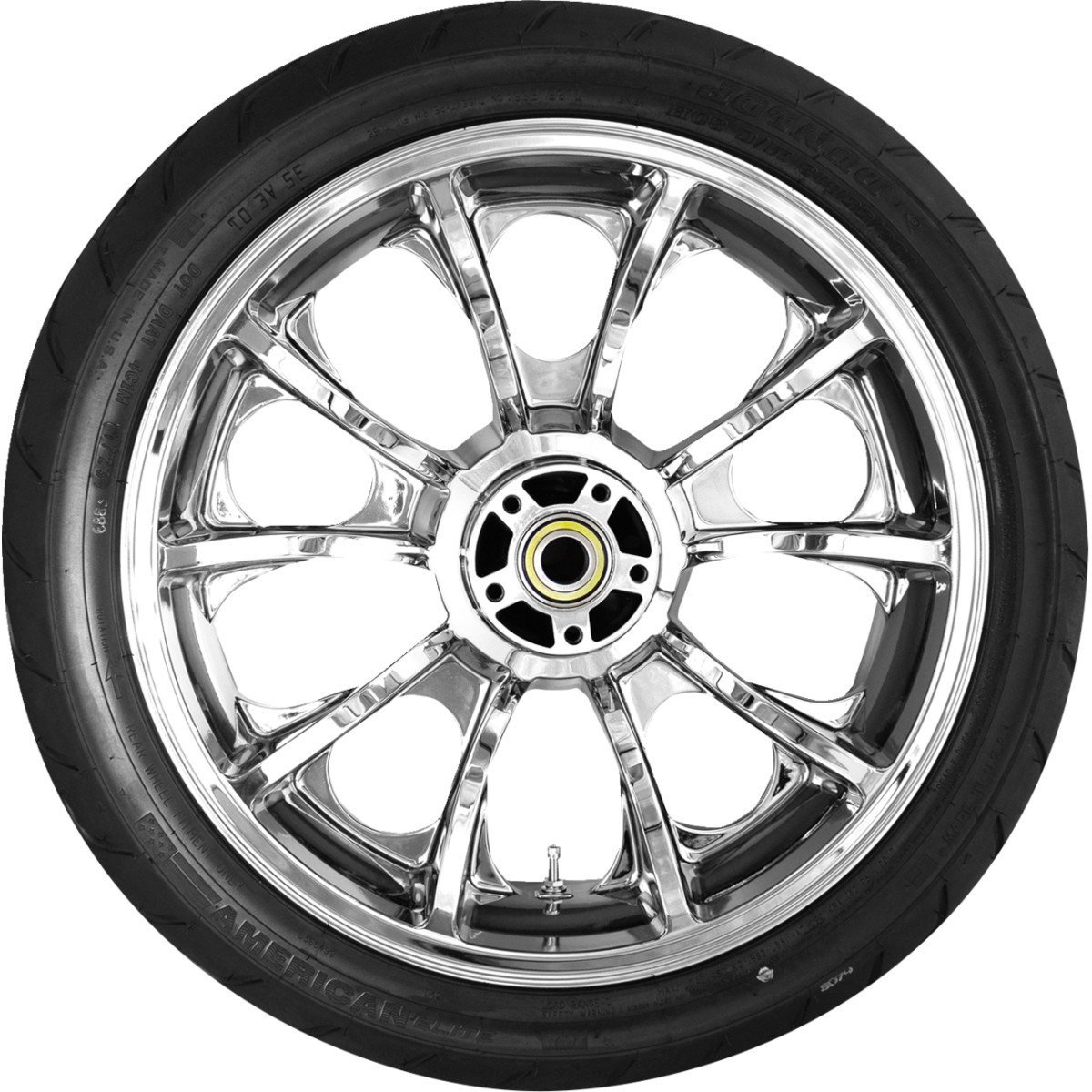 Coastal Moto #PKG2-LAR185CH-ABST - Largo Rear Wheel - Chrome (18") | Dunlop AE2 Tire (180/55B18)