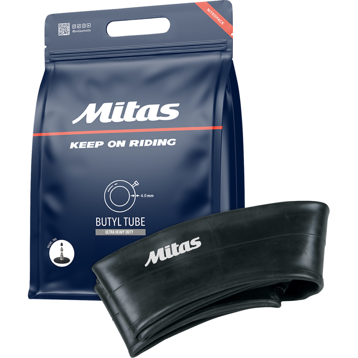 Mitas #70001344 - Inner Tube - Ultra Heavy-Duty - 18" - TR-6 - Center Metal Valve