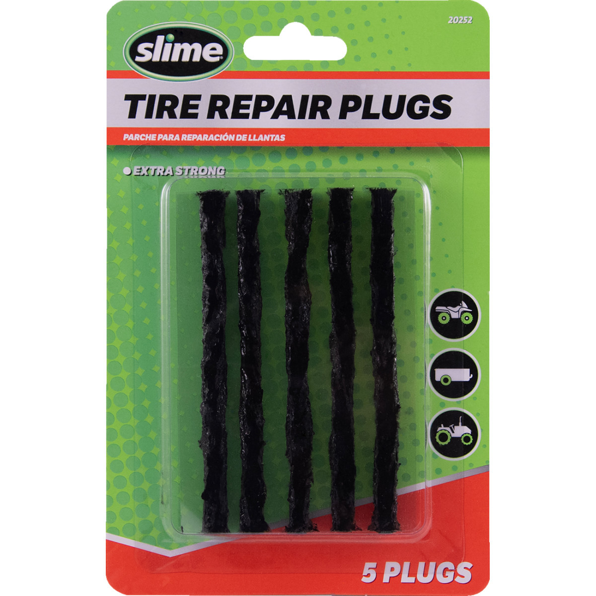 Slime #20252 - Tire Plugs - Black - 5 Pack