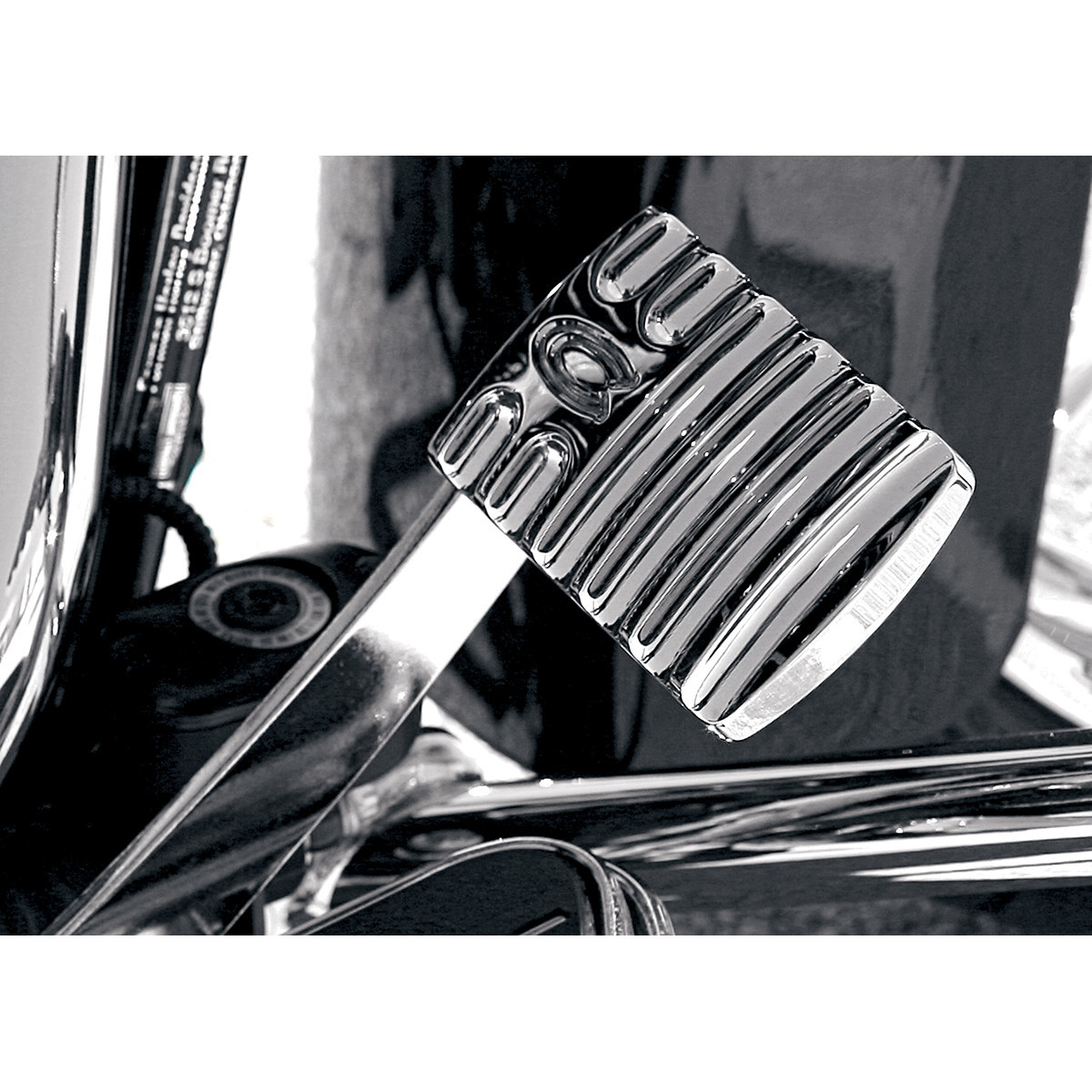 Covingtons #C1042-C - Brake Pedal - Finned - Chrome