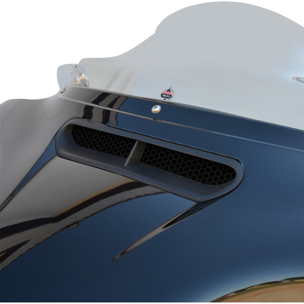 Klock Werks #KWS-01-0003-B - Fairing Vent Screen - Honeycomb - Black – FLHT/FLHX