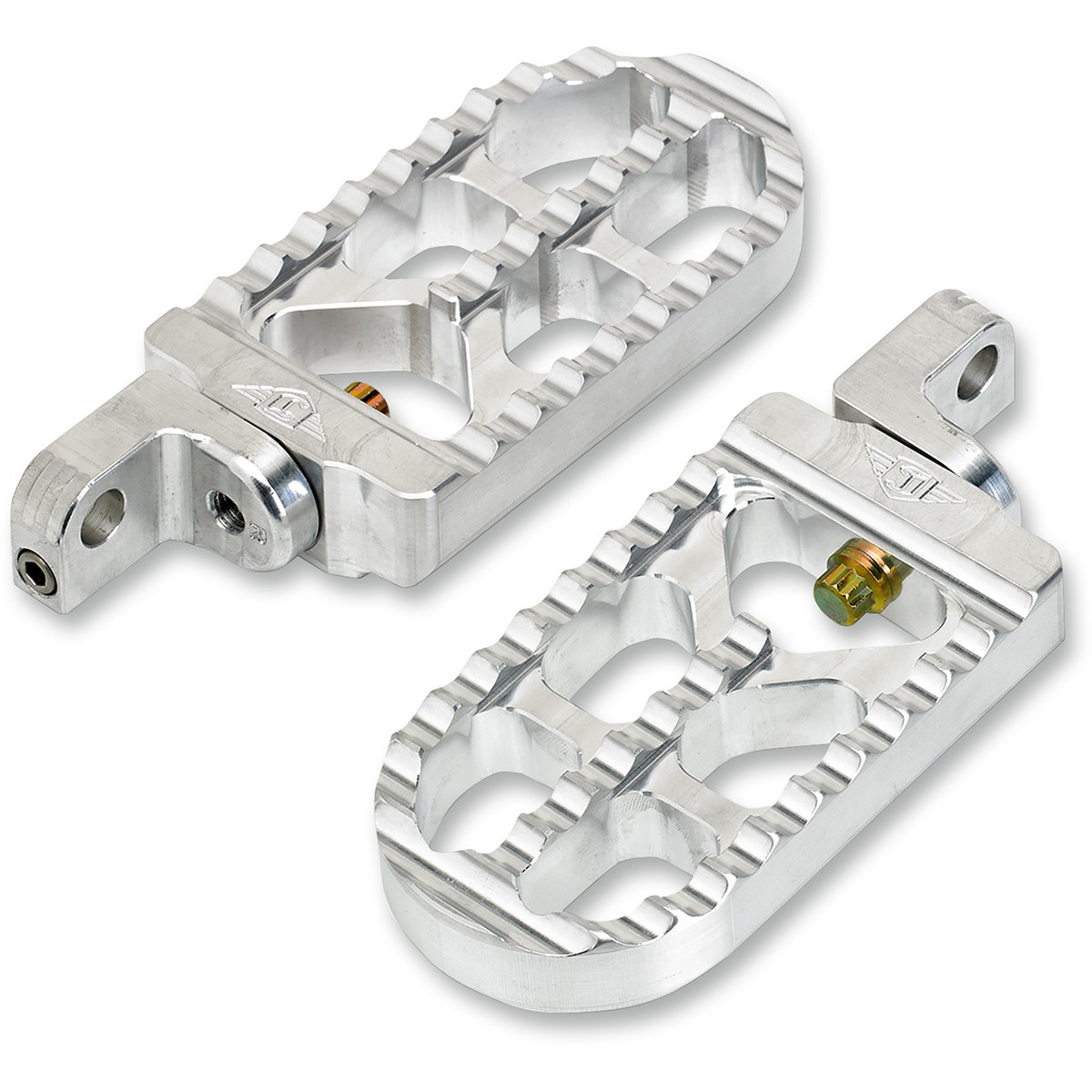 Joker Machine #08-56-3 - Adjustable Serrated Foot Pegs - Long - Raw - XL