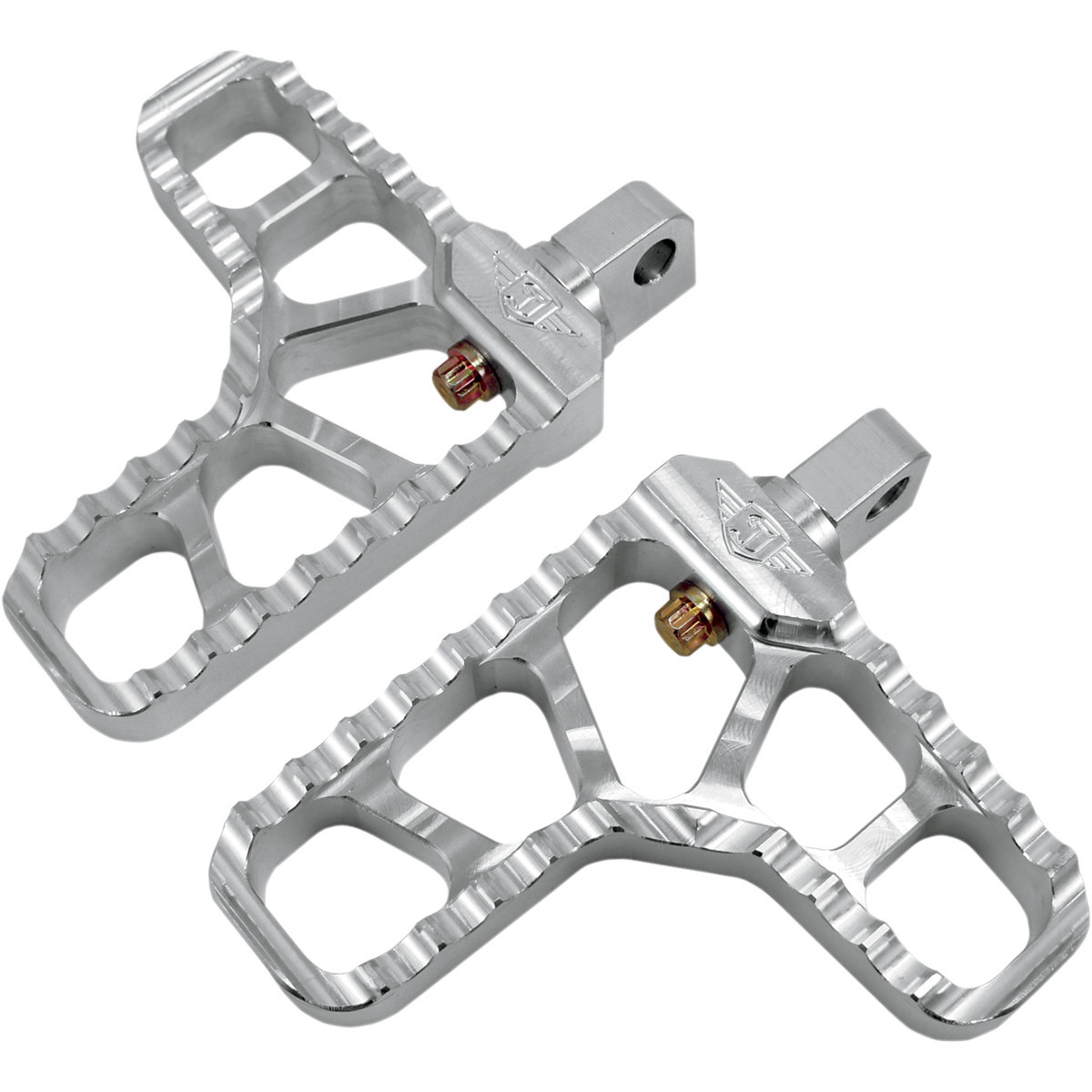 Joker Machine #08-62-1 - Adjustable Serrated Foot Pegs - With Heel - Clear