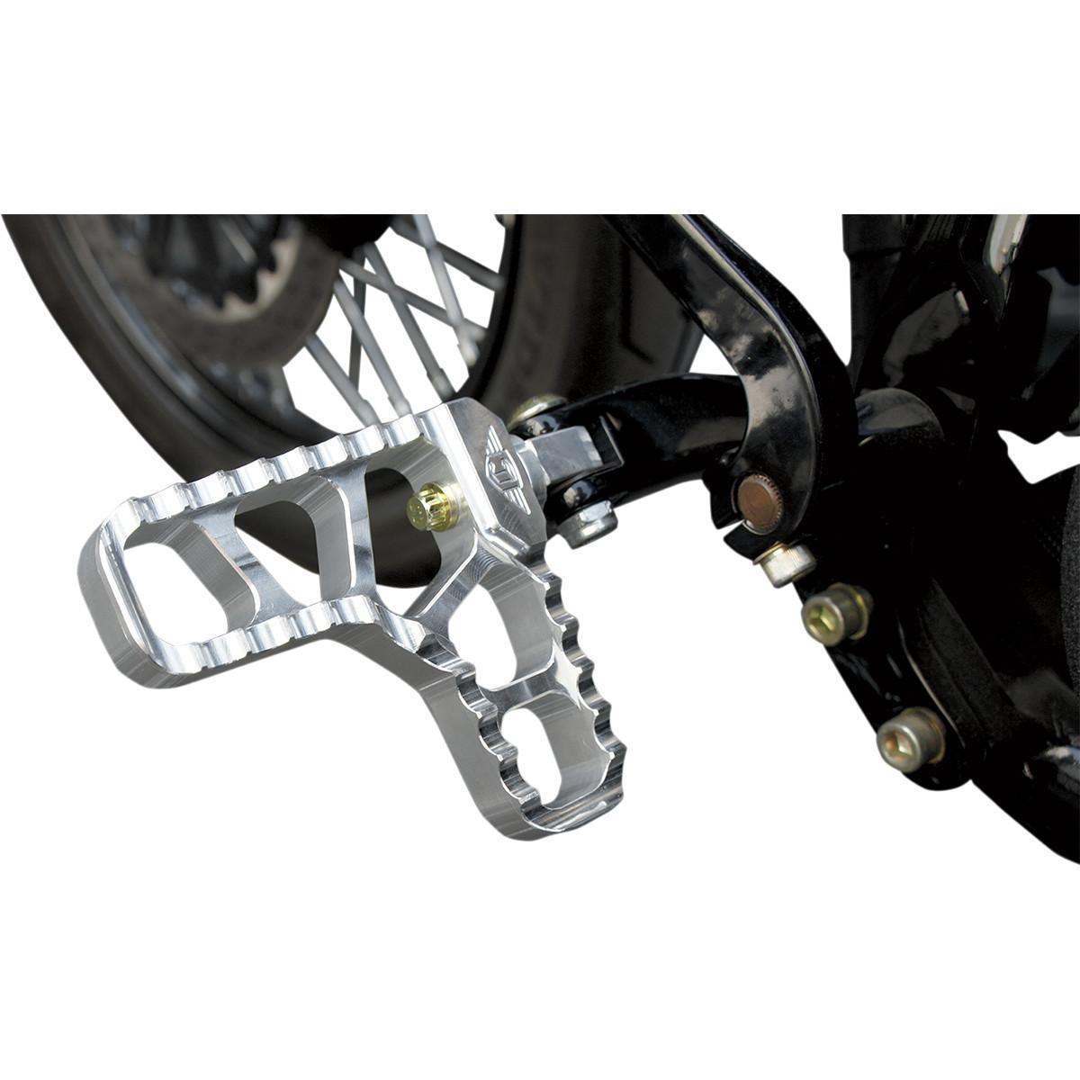 Joker Machine #08-62-1 - Adjustable Serrated Foot Pegs - With Heel - Clear