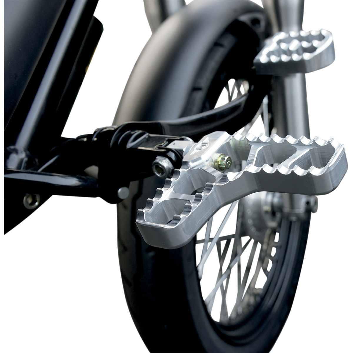 Joker Machine #08-62-1 - Adjustable Serrated Foot Pegs - With Heel - Clear