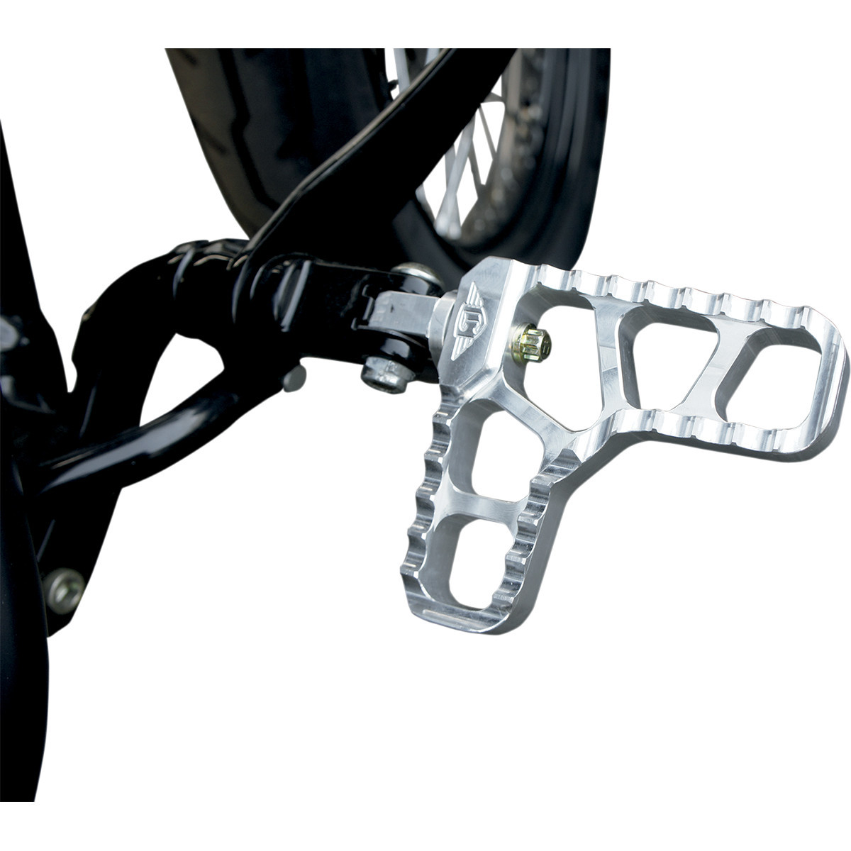Joker Machine #08-62-1 - Adjustable Serrated Foot Pegs - With Heel - Clear