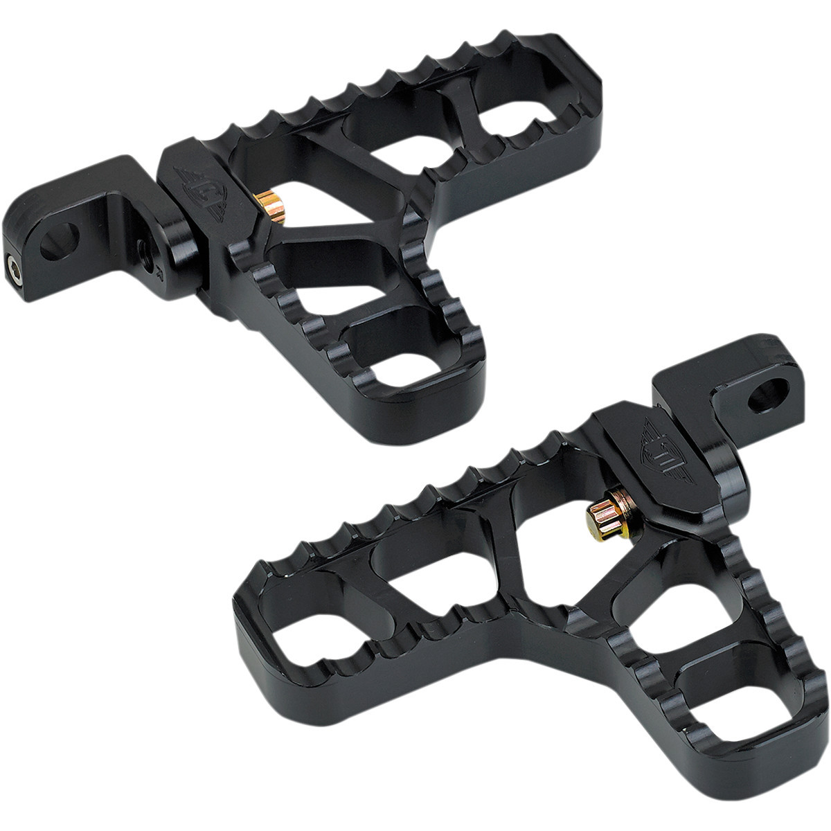 Joker Machine #08-62-3B - Adjustable Serrated Foot Pegs - Long - Black - XL