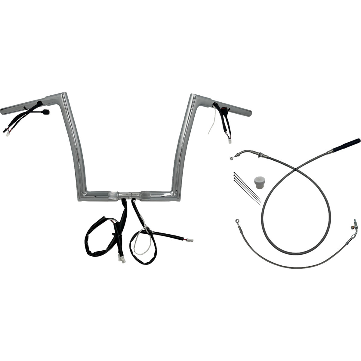FAT Baggers INC. #749912 - 1-1/4" EZ Install Flat Top Handlebar - 12" - Chrome