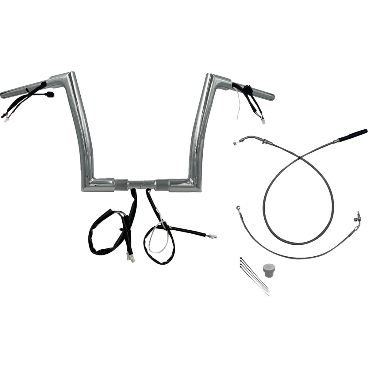 FAT Baggers INC. #649912 - 1-1/2" EZ Install Flat Top Handlebar - 12" - Chrome