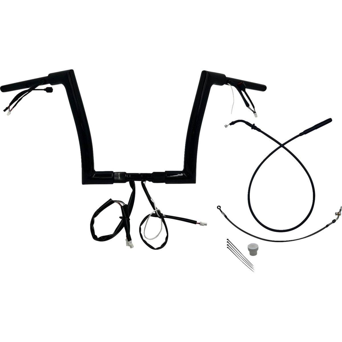 FAT Baggers INC. #649912-B - 1-1/2" EZ Install Flat Top Handlebar - 12" - Black
