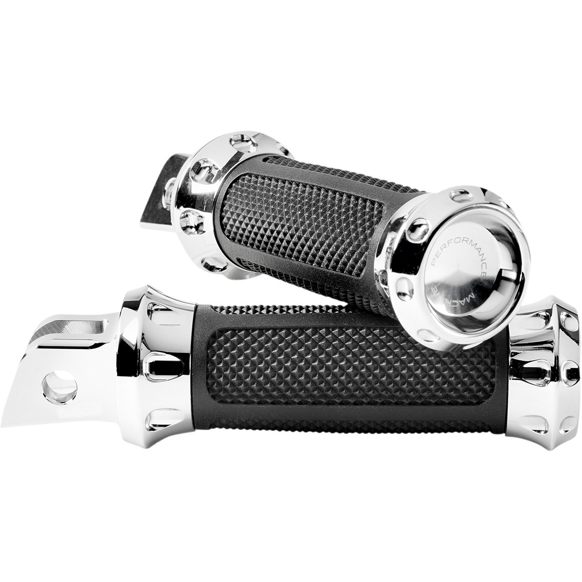 Performance Machine (PM) #0035-1243M-CH - Overdrive Foot Pegs - Driver - Chrome - FL/FX