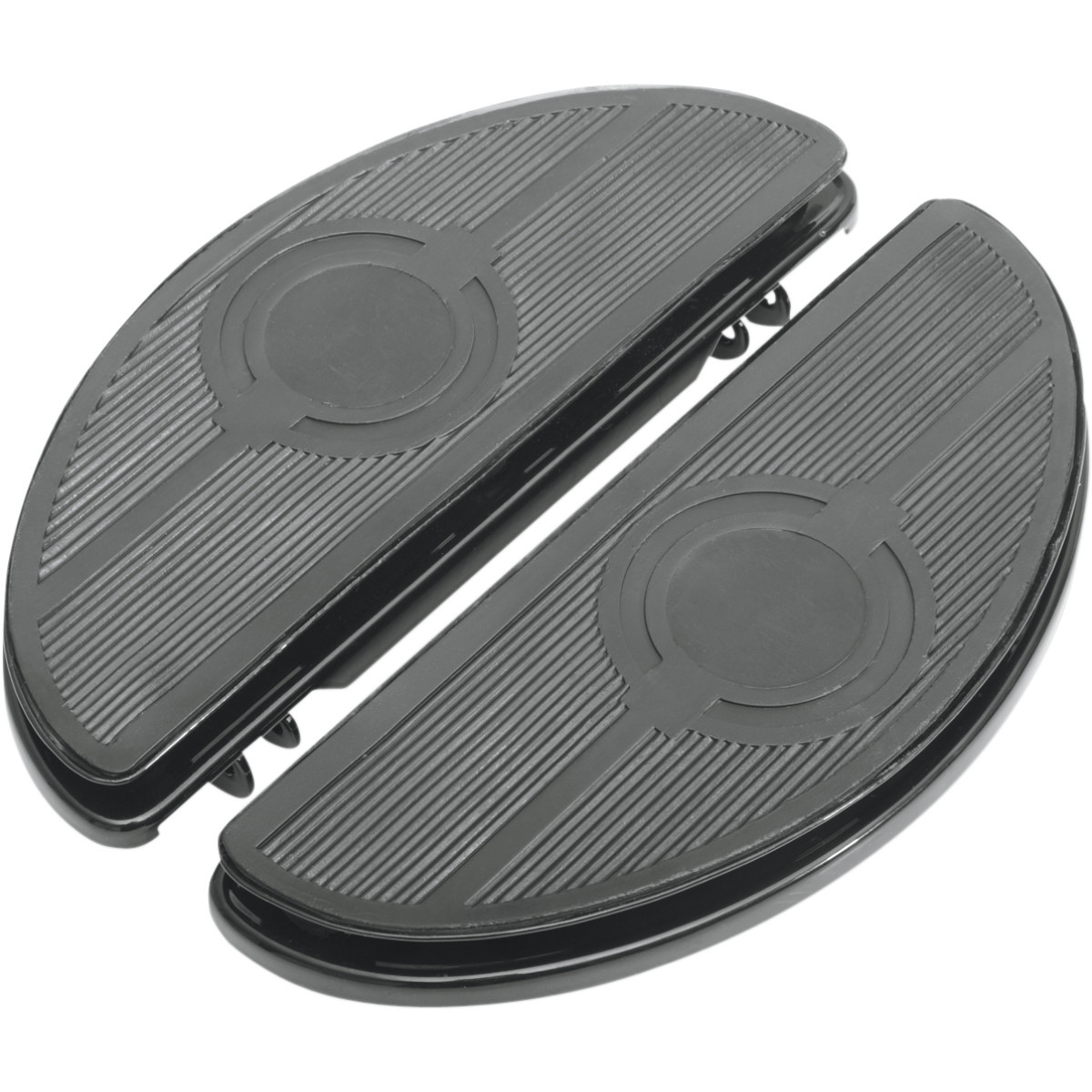 Drag Specialties - Half-Moon Floorboard - w/ Vibration Inserts - Black - FL