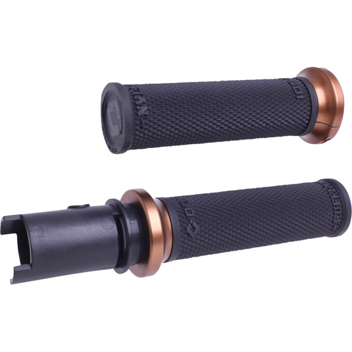 ODI #V30HTCB-Z - Ruffian Lock-On Street Grips - CVO - Black/Bronze