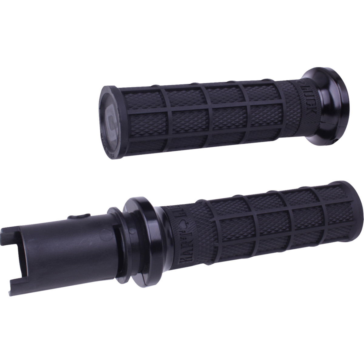 ODI #V31HTC-BB-B - Hart-Luck Signature V-Twin Lock-On™ Grips - CVO - Black/Black