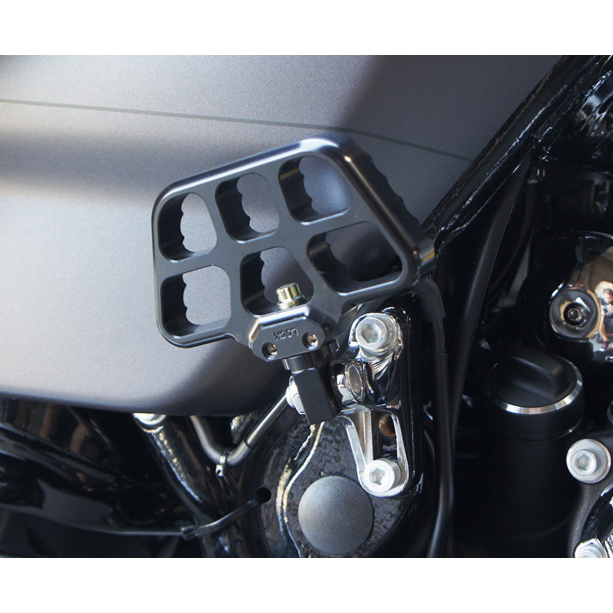 Joker Machine #08-644-1B - Mini Serrated Floorboards - Black - Softail/Sportster/Street Rod