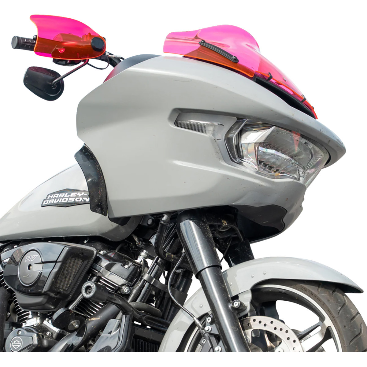 Klock Werks #KWS-01-0124-HC - Flare® Handguards - Harley-Davidson Hydraulic Clutch - Pink Ice