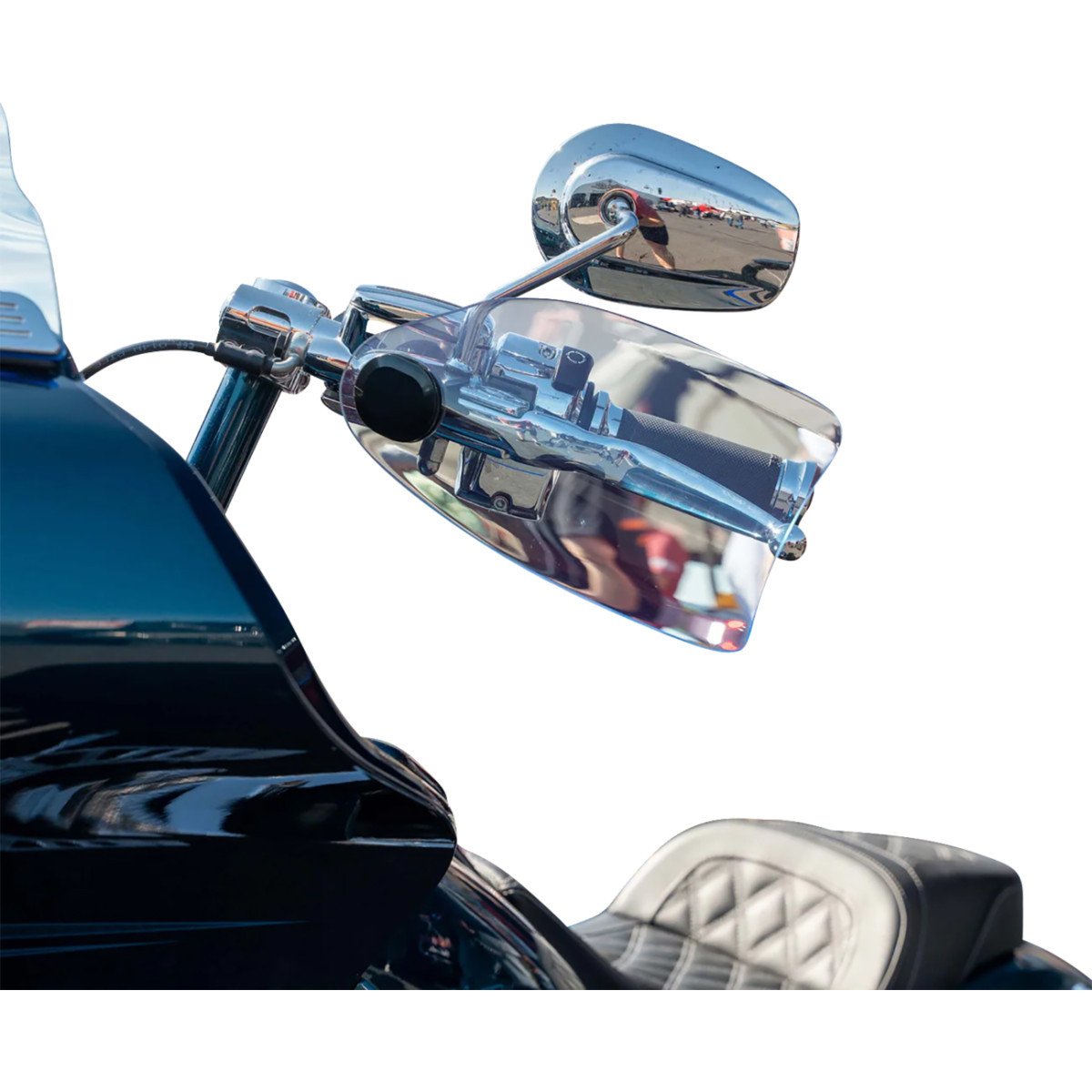 Klock Werks #KWS-01-0128-23 - Flare® Handguards - '23-'25 Harley-Davidson - Blue Ice