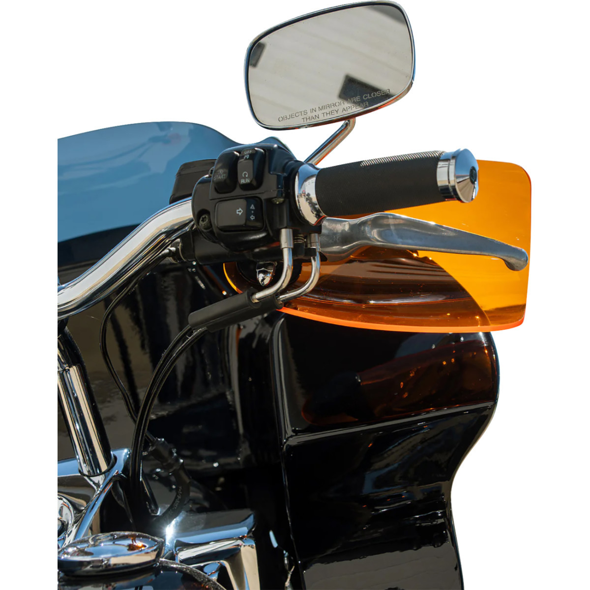 Klock Werks #KWS-01-0130-CC - Flare® Handguards - Harley-Davidson Cable Clutch - Orange
