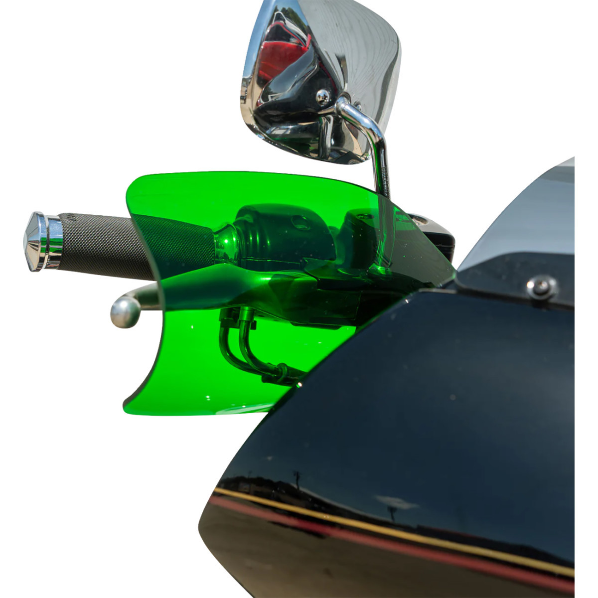 Klock Werks #KWS-01-0132-HC - Flare® Handguards - Harley-Davidson Hydraulic Clutch - Green