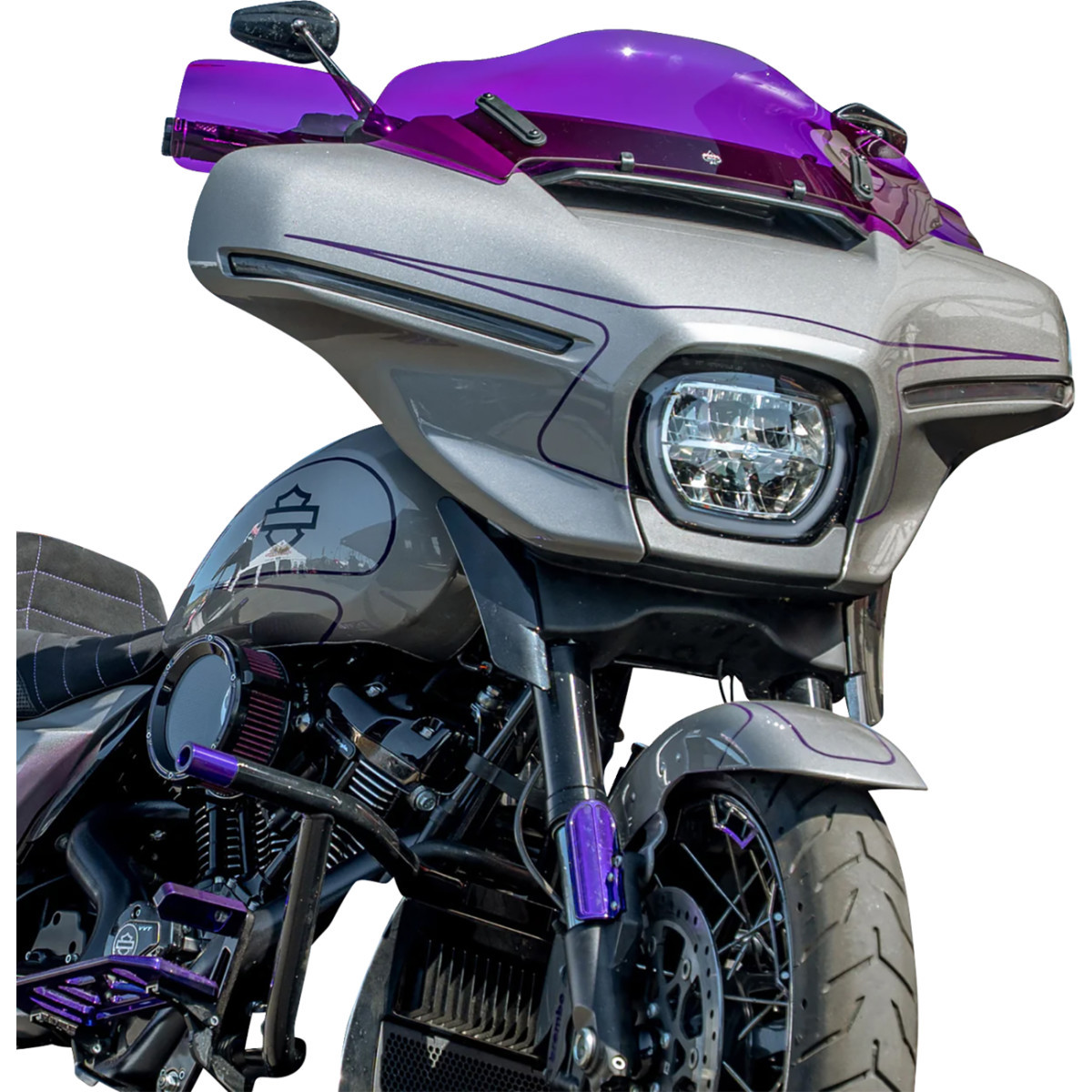 Klock Werks #KWS-01-0134-23 - Flare® Handguards - '23-'25 Harley-Davidson - Purple