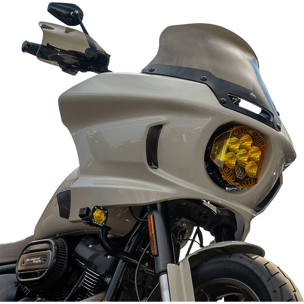 Klock Werks #KWS-01-0135-HC - Flare® Handguards - Harley-Davidson Hydraulic Clutch - Bronze