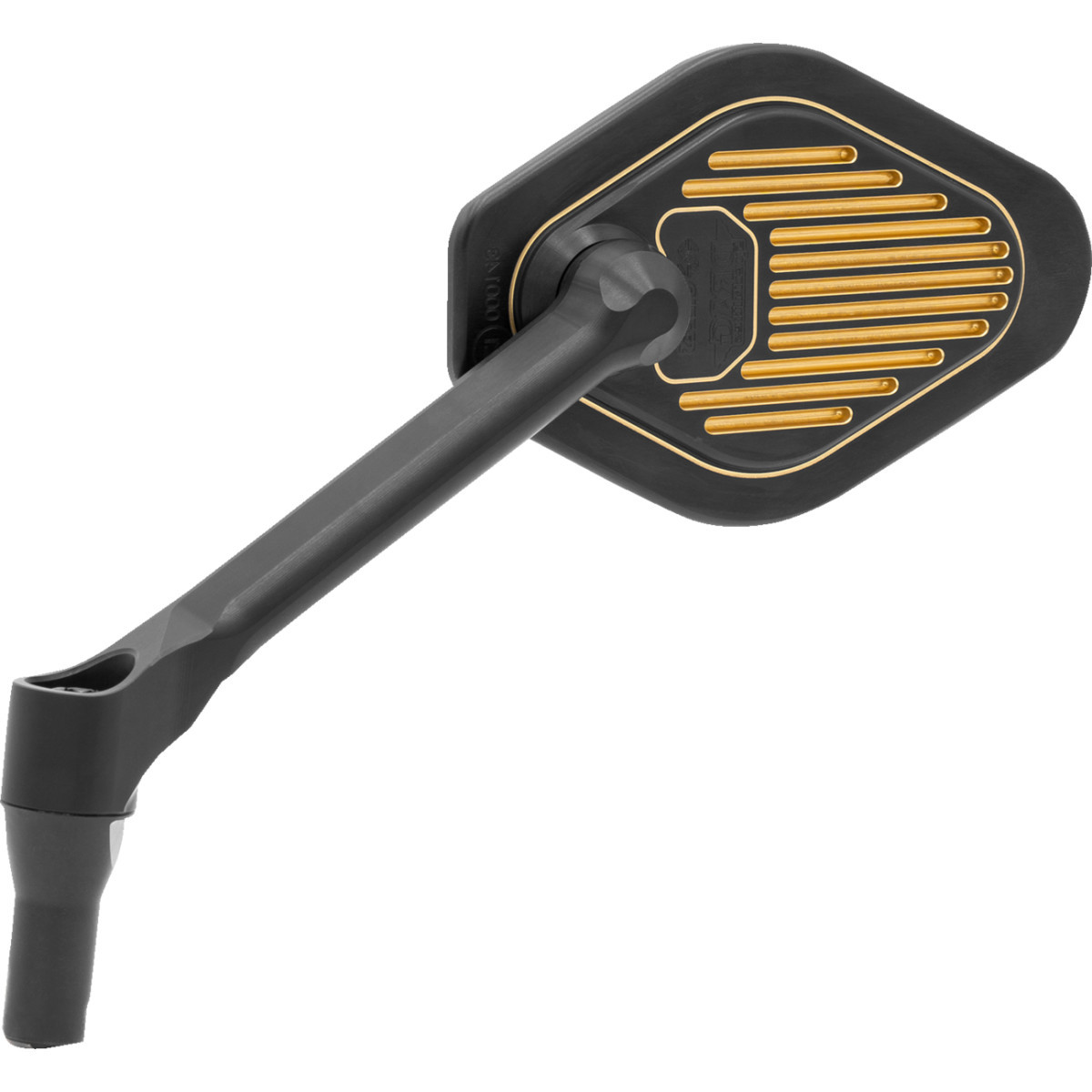 Drag Specialties - Mirror - Adjustable - Diamond - Black/Gold - Short Stem - Left