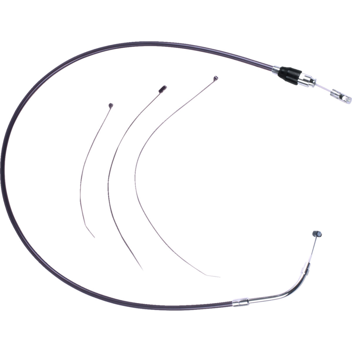 Drag Specialties - Quick Connect Clutch Cable - Upper - 37-1/4" - Black/Chrome